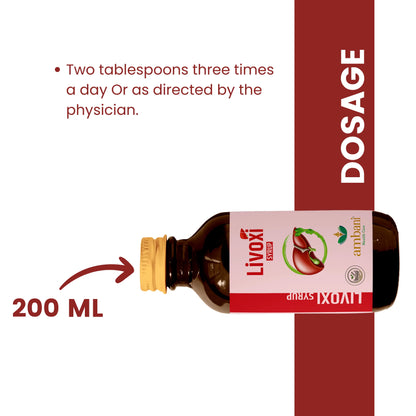 AMBANI HEALTH CARE Livoxi Syrup I 100% Naturally Ayurvedic Medicine I Helps with Liver Protection, Cleanse, and Detox I Improves Digestion I Immunity, and Metabolism I for Men and women - 200 ML
