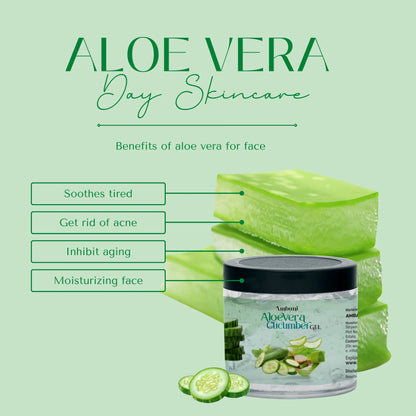 Ambani Health Care Herbal Aloevera Cucumber Gel 100gm, Hydrating & Soothing Moisturizer for Face, Skin & Hair, Paraben Free Cucumber Gel, Multipurpose Aloe vera Gel, Suitable For All Men & Women