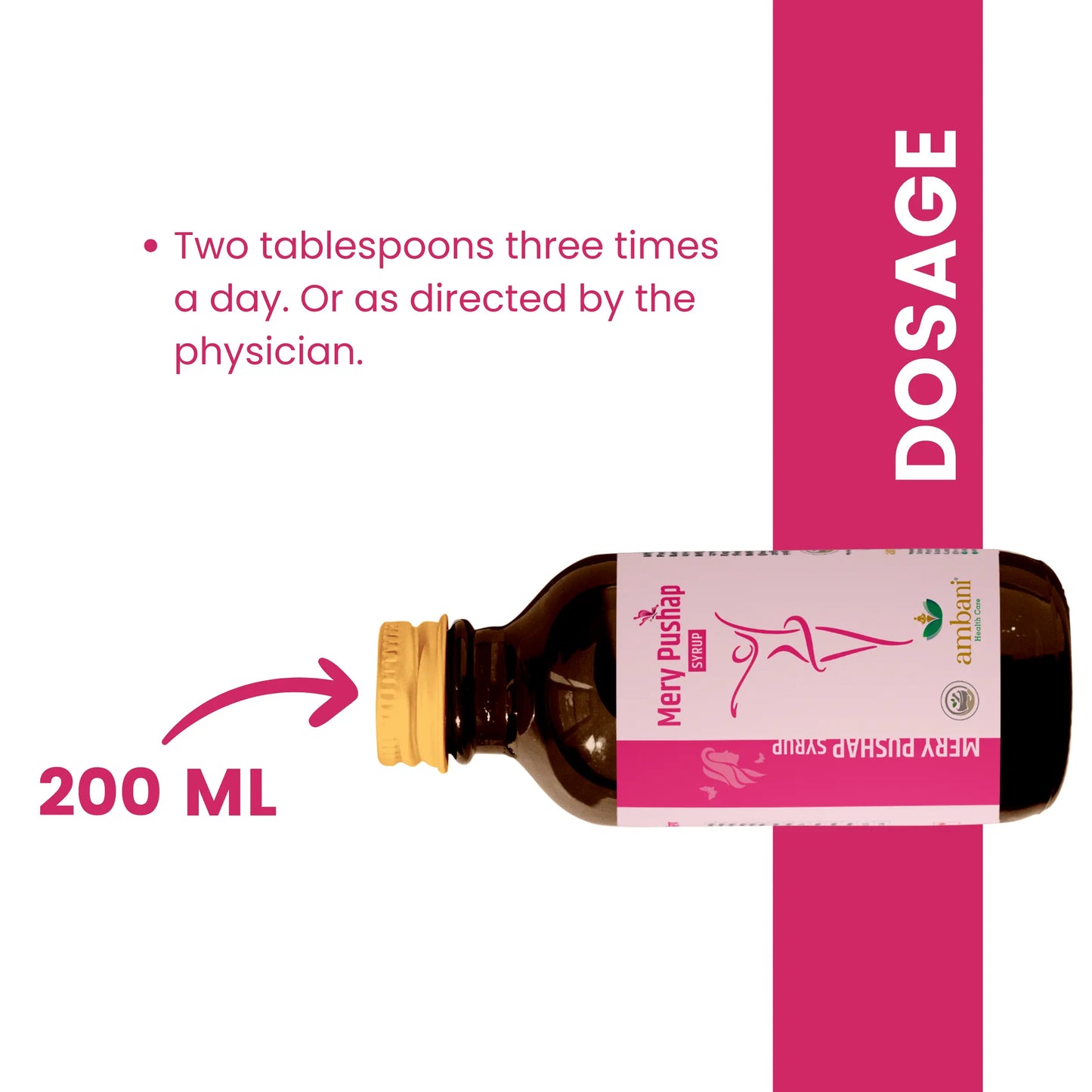 AMBANI HEALTH CARE Ayurvedic Mery Pushp Syrup I All-Natural, Vegetarian I Herbal Medicine for Hormonal Imbalance I Supports Strength & Energy I Ideal for Women's Health and Wellness
