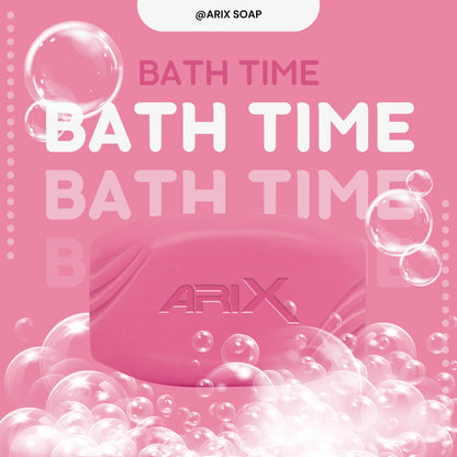 ARIX Rose Soap I with Rose Scented I Handmade Bathing Bar for Face & Body I Smooth, Soft Moisturized, and Glowing Skin I Sulphate & Paraben free I for Women & Men with All Skin Types (Pack of 4 + 1)