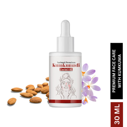 AMBANI HEALTH CARE Kumkumadi Facial Oil I 100% Organic I Natural Ingredients I for Soothing Moisturizing & whitening Skin I Ayurvedic Herbal Oil for Acne, Pimples, & Spots I for Women & men – 30 ML
