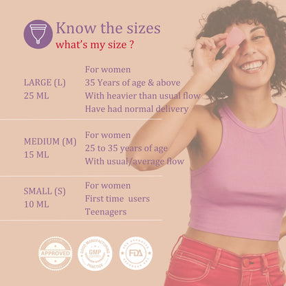 TASHYA Reusable Menstrual Cup (Large) & Cup Wash for Women I Hygienic & Comfortable Silicone Bell Shape Period Cups I Ultra Soft, Removes Odour & Stains I Natural Foaming Cup Cleanser I Safe for skin