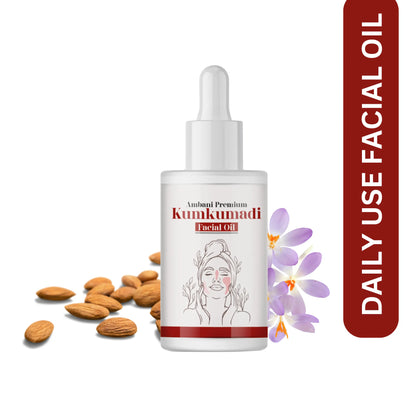 AMBANI HEALTH CARE Kumkumadi Facial Oil I 100% Organic I Natural Ingredients I for Soothing Moisturizing & whitening Skin I Ayurvedic Herbal Oil for Acne, Pimples, & Spots I for Women & men – 30 ML