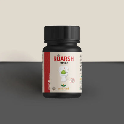 AMBANI HEALTH CARE Ayurvedic Ruarsh Capsule I Relief from Hemorrhoids I All-Natural, Vegetarian I Reduces inflammation and swelling I Relieve in Bleeding, Burning & Pain