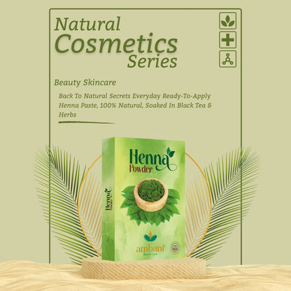 AMBANI HEALTH CARE Henna Powder I Natural & Pure Herbal I for Strong and Damaged Hair, Shine & Nourish I Paraben, Chemical & Sulphate Free I for Hair, Hands & Feet I for Women & Men