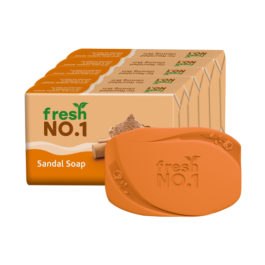 Pure Radiance Sandal Bathing Bar | Moisturising & Rejuvenating | Soft, Smooth & Younger-Looking Skin | Pack of 5 × 100 g