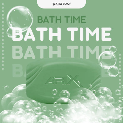 ARIX Neem Soap I Herbal Bathing Bar with Essential Oils I Goodness of Neem Leaves I Anti-Bacterial I for Smooth Soft Moisturised & Nourished Skin (Pack of 4 + 1)