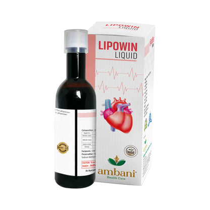 AMBANI HEALTH CARE Ayurvedic Lipowin Liquid - 500ml, Apple Cider Vinegar, Garlic, Lemon, Honey, Cholesterol Control & Reduces Blood Pressure, Metabolism, Heart Health Juice for Cardiac Diabetic Care