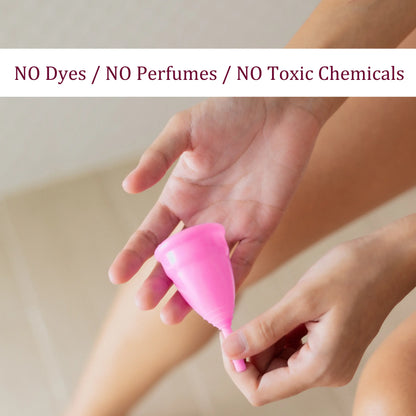 TASHYA Reusable Menstrual Cup (Large) & Cup Wash for Women I Hygienic & Comfortable Silicone Bell Shape Period Cups I Ultra Soft, Removes Odour & Stains I Natural Foaming Cup Cleanser I Safe for skin